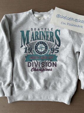 Vintage Seattle Mariners 1995 Champions Baseball Sweatshirt, Retro MLB Shirt Tee